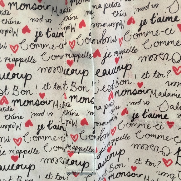 NYDJ, Parisian themed blouse, 2X, light green - Picture 4 of 16